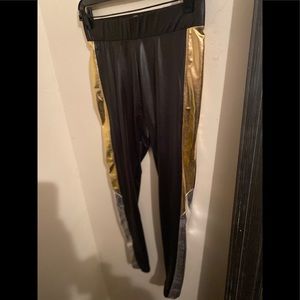 BLACK GOLD & SILVER LEGGINGS